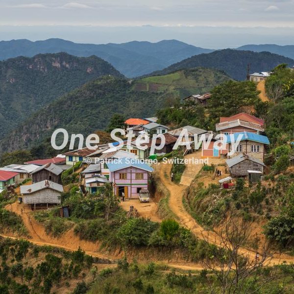 Myanmar - Kalaw / Hike with village and hills, Wanderung mit Dörfer