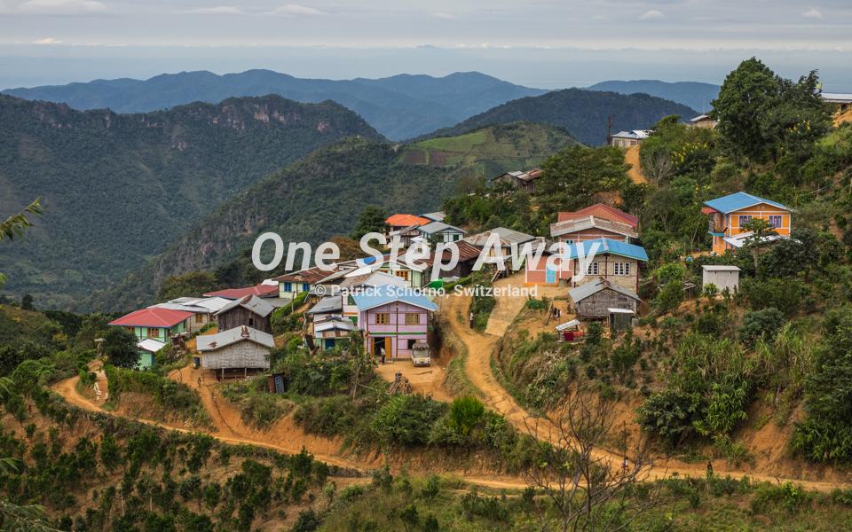 Myanmar - Kalaw / Hike with village and hills, Wanderung mit Dörfer