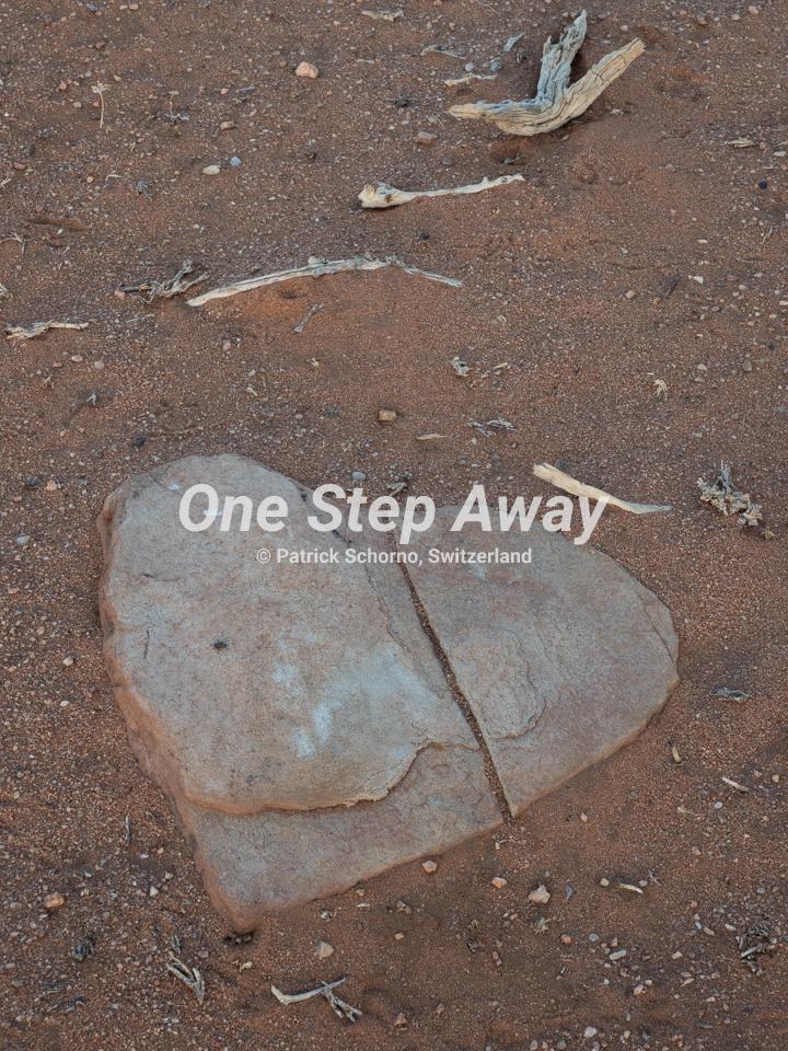 Namibia - Rooisand / Heart on sand, Herz auf Sand