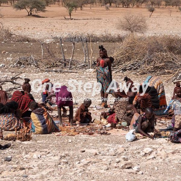 Namibia - Camp Aussicht / Visit Himba village traditional clan, Besuch Himba Dorf traditionelle Dorf-Gruppe